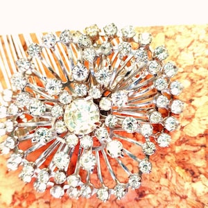 Vintage one-off diamanté rhinestone bridal hair comb wedding
