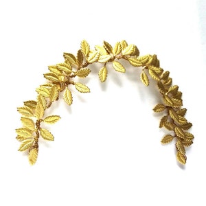 Gold leaf hair vine, laurel headband, leaf headpiece, woodland wedding, bridal accessories