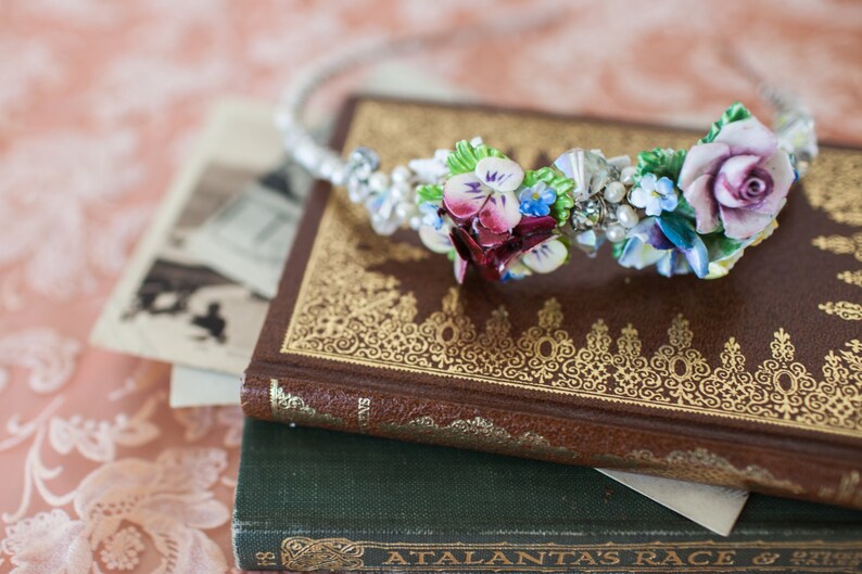 Vintage bridal headband china flower bridal headbands image 4