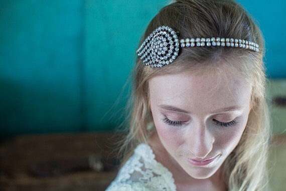 Hermes: Art Deco Headband, Wing Hairband, 1920 display picture 3
