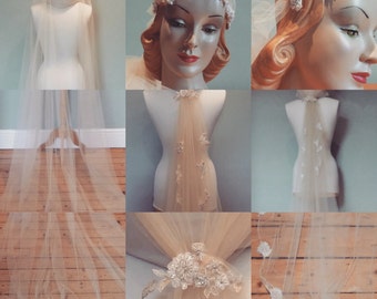 Juliet Cap Veil bespoke handmade bridal veil