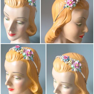 Vintage bridal headband china flower bridal headbands image 3