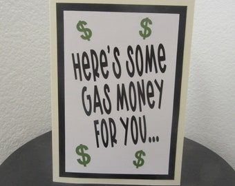 Funny Gas Money Card: First Car Gift Card Holder