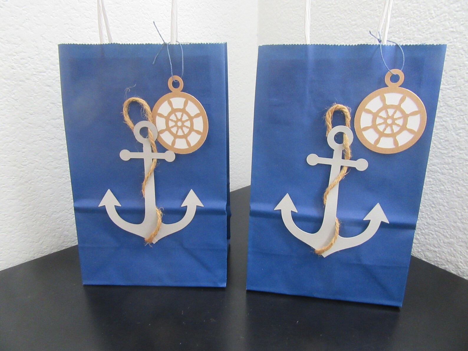 12PC Nautical Anchor Gift Bags Nautical Gift Bags Anchor Etsy