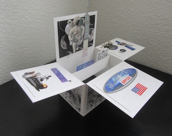 3D Astronaut Pop-Up Box Card: Space Fan Gift