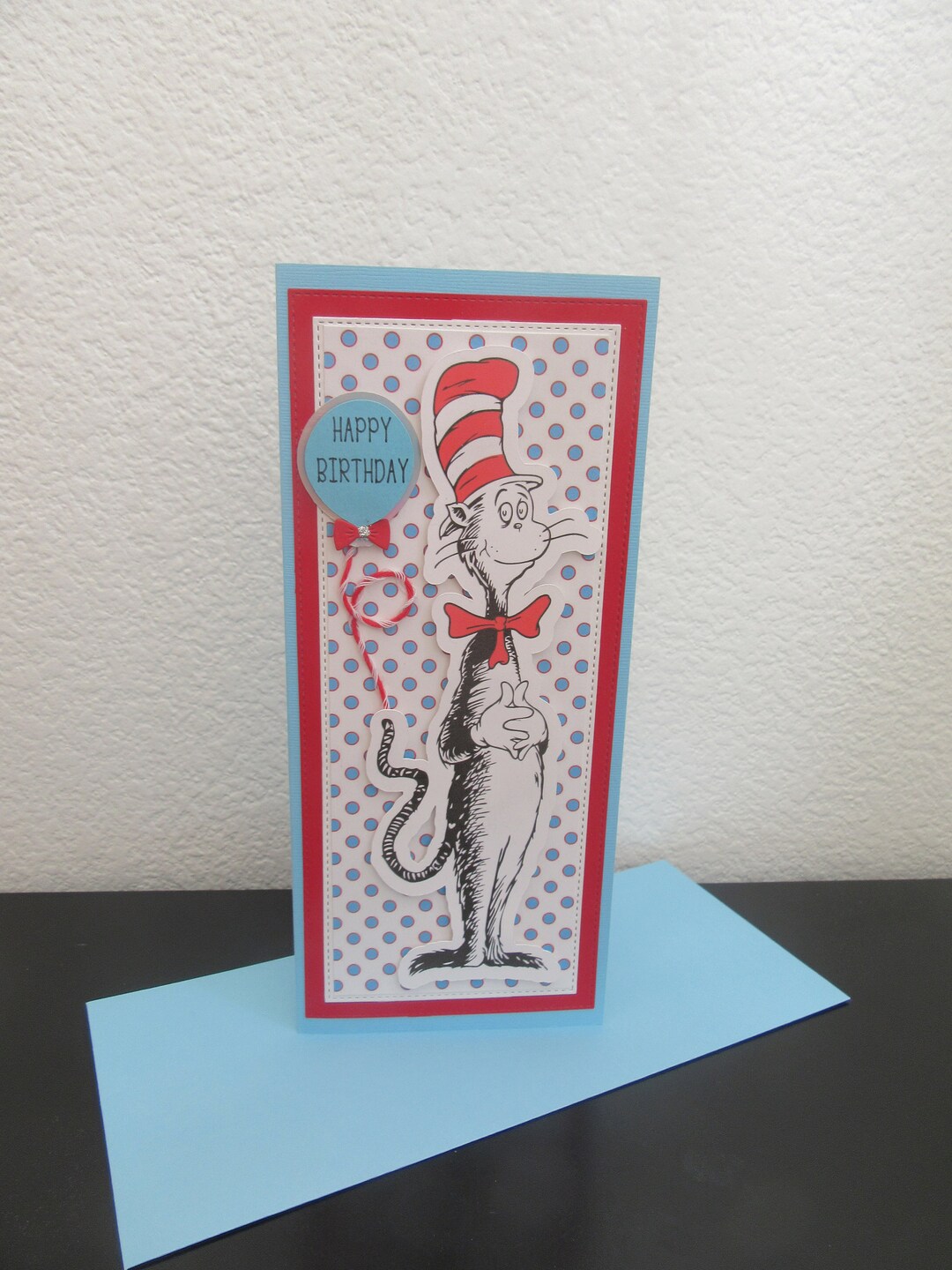 Cat in the Hat Inspired Birthday Card Cat in the Hat Dr. Seuss Cat in ...