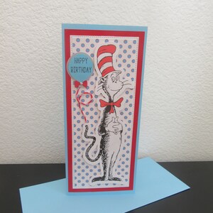 Cat in the Hat Inspired Birthday Card Cat in the Hat Dr. Seuss Cat in ...