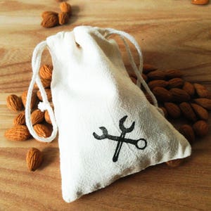 Nuts and Bolts /// Snack Bag /// Handstamped /// Produce Bag /// Nutbag /// Zero Waste image 5