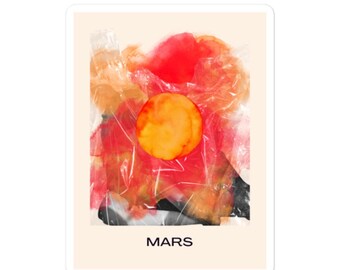 Mars STICKER | zodiac laptop sticker