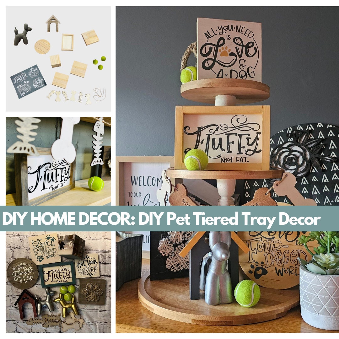 Pet DIY Tiered Tray Decor Kit Full Kit DIY Paint Your Own Etsy