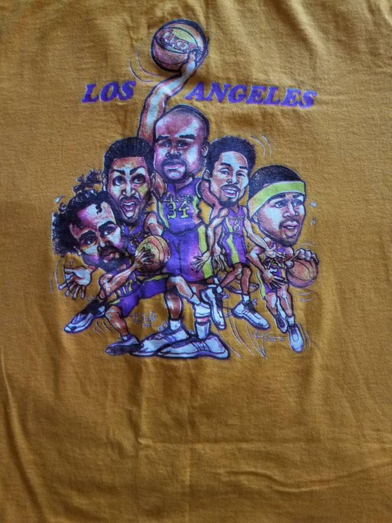 RARE Vintage "Los Angeles Lakers Caricature Champ… - image 3