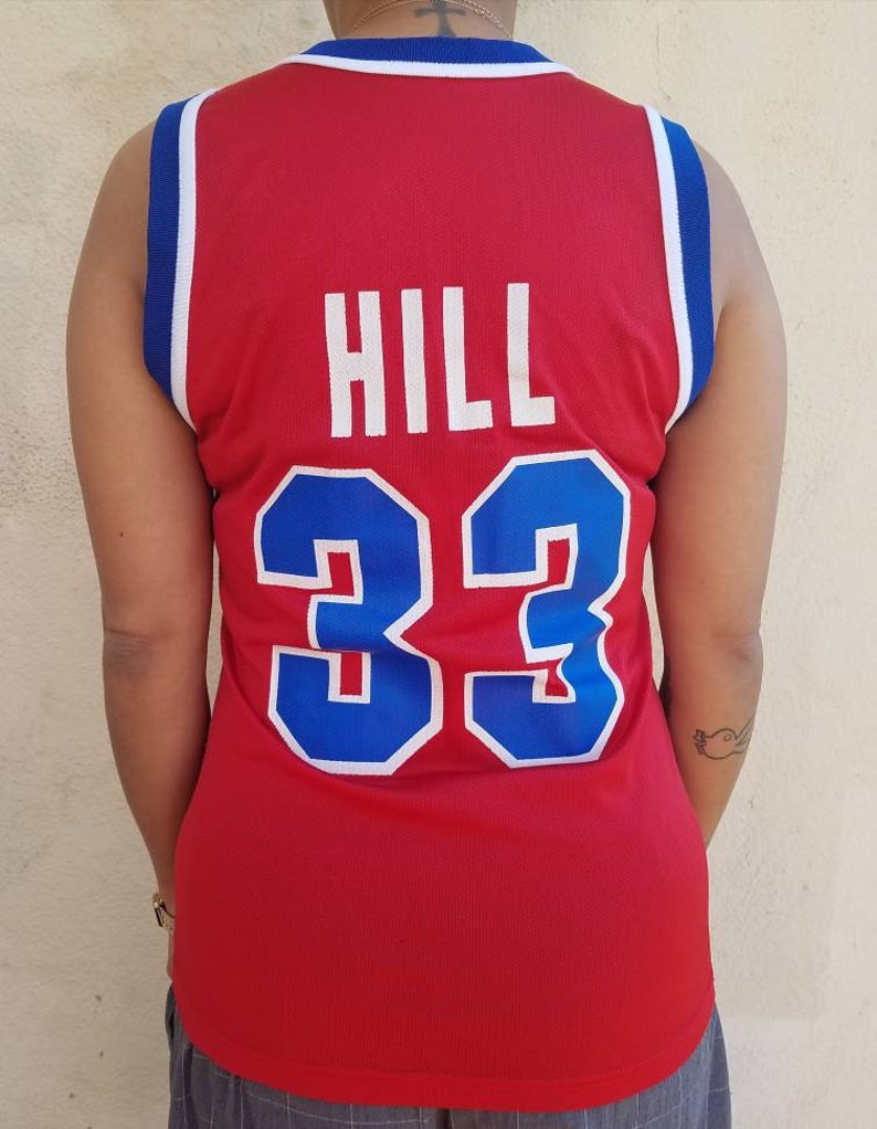 90/'s RARE Vintage Grant Hill Detroit Pistons Basketball Jersey