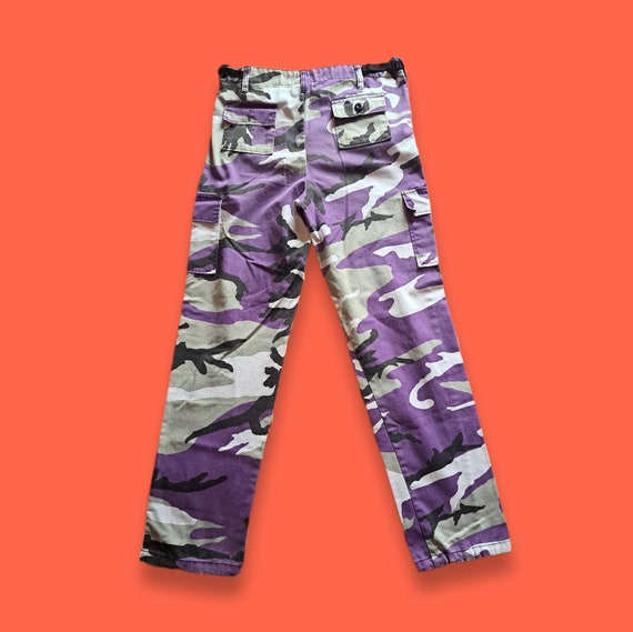 Vintage Purple Camouflage Military Utility Cargo … - image 3