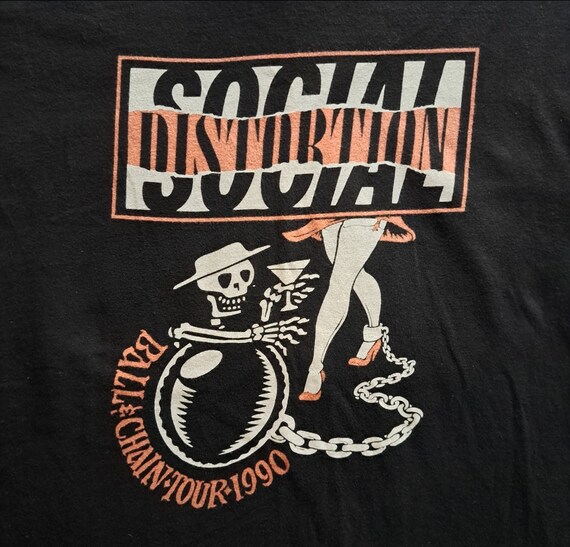 Vintage Social Distortion "1990 Ball and Chain To… - image 3