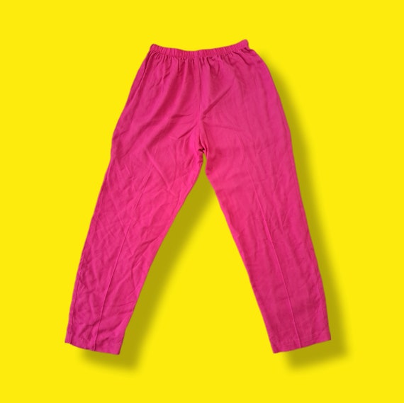 Vintage "Michael B. Ltd." Hot Pink Asymmetrical P… - image 5