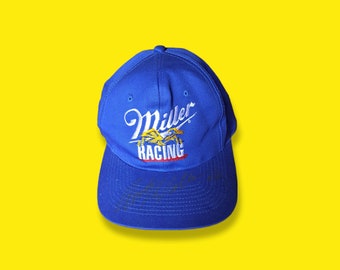 Vintage Autographed Signed &quot;Rusty Wallace - Miller Racing&quot; Hat - 90&#39;s