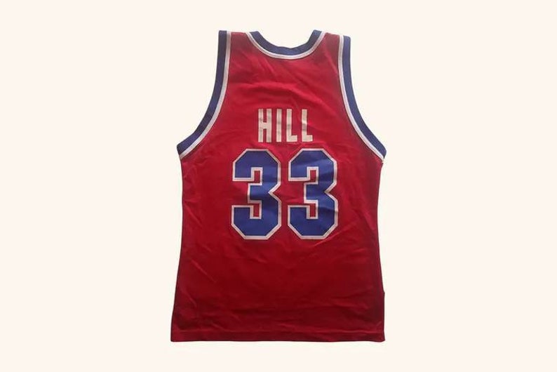 90/'s RARE Vintage Grant Hill Detroit Pistons Basketball Jersey