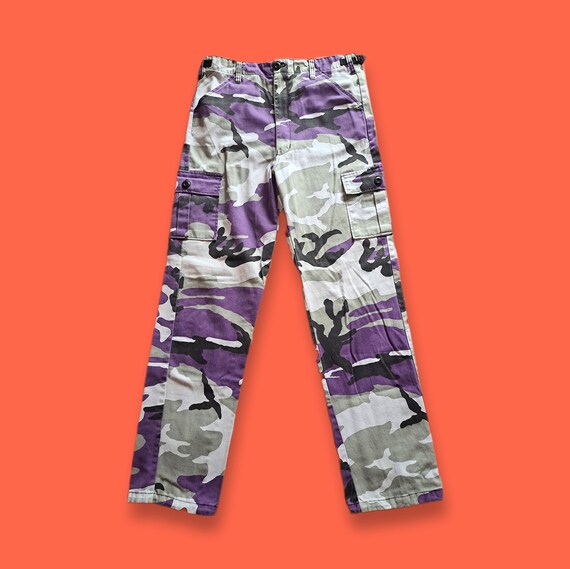 Vintage Purple Camouflage Military Utility Cargo … - image 2