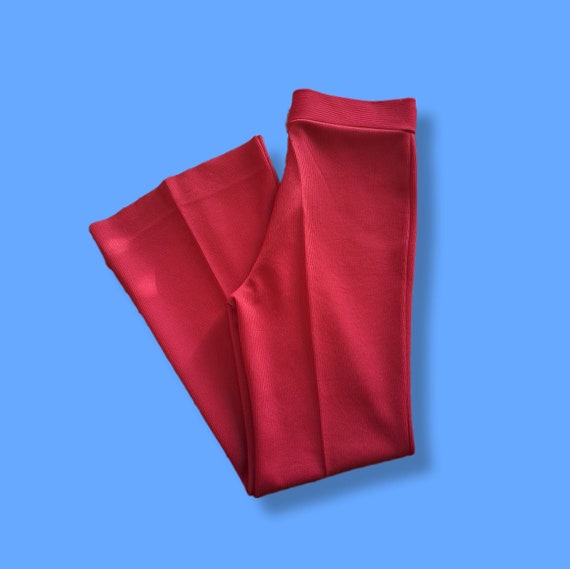 Vintage "Bespoke" Red Bell Bottom Pants - 70's - image 1