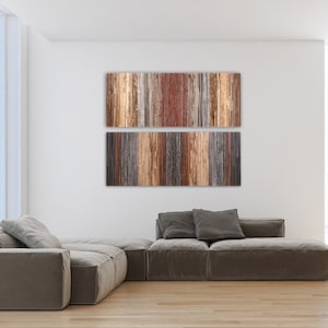 Reclaimed Wood Wall Art: Double Gradient, Naturally Aged