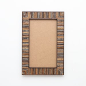 Reclaimed Barnwood Mirror Frame: Rustic Wood Wall Decor (Mirror Not Included)