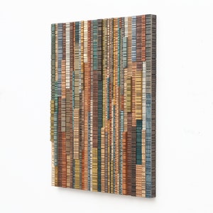 Abstract Wood Wall Art: Modern Color Sculpture, 24x32