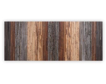 Gradient Reclaimed Wood Wall Art: Rustic Wooden Decor