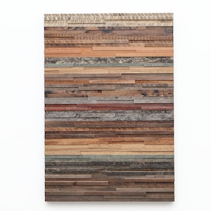 Reclaimed Wood Wall Art: Sedimentary Style, Rustic Home Decor