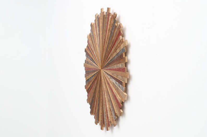 Starburst Wood Wall Art Made With Old Reclaimed Barnwood Etsy