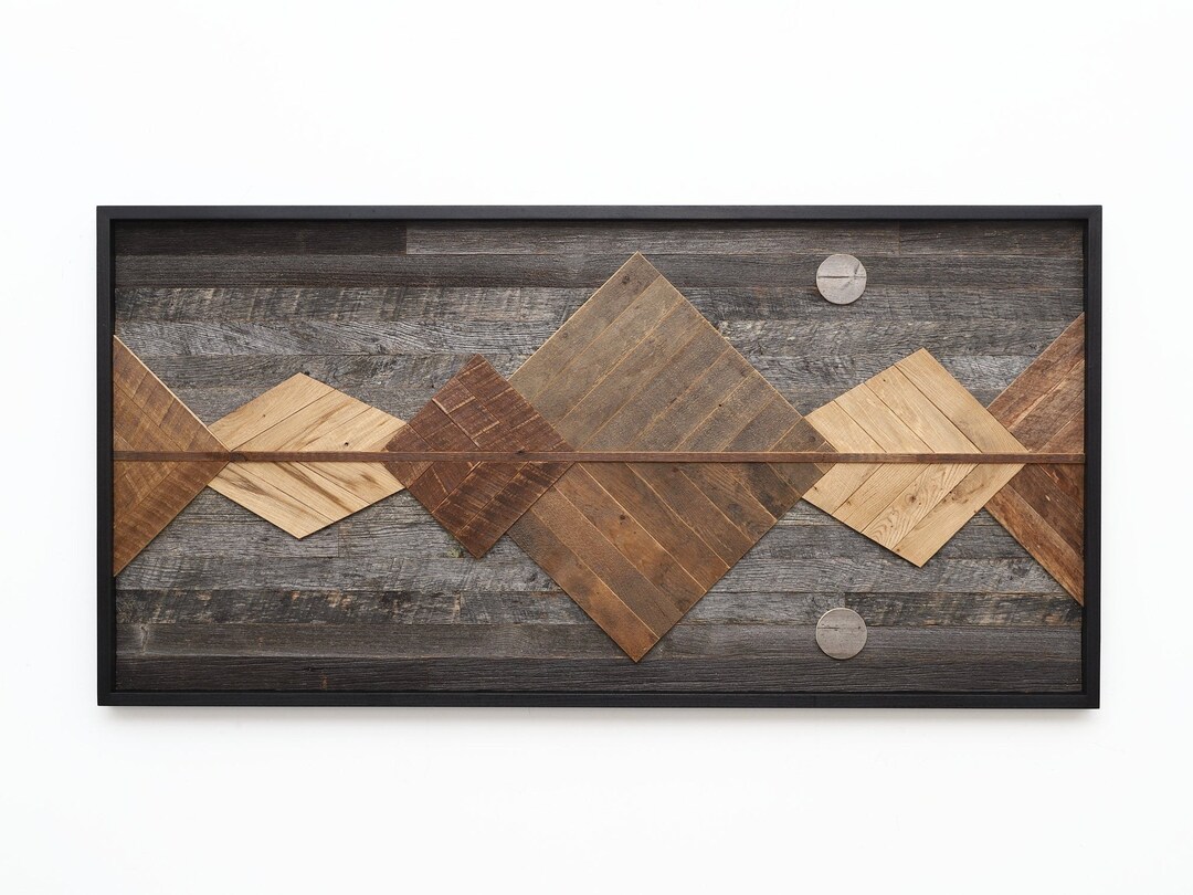 Mountain Reflection 1, Mirrored Reflection Mountainscape, Reclaimed