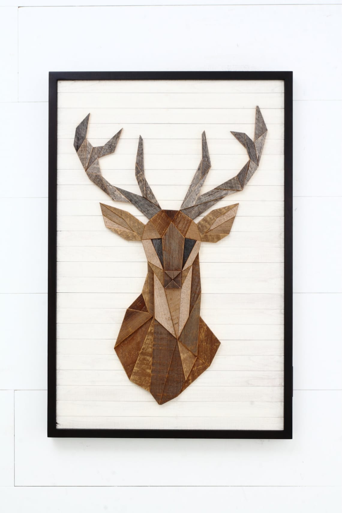 Deer Head Wall Art Wood Wall Art Reclaimed Wood Wall Art Etsy