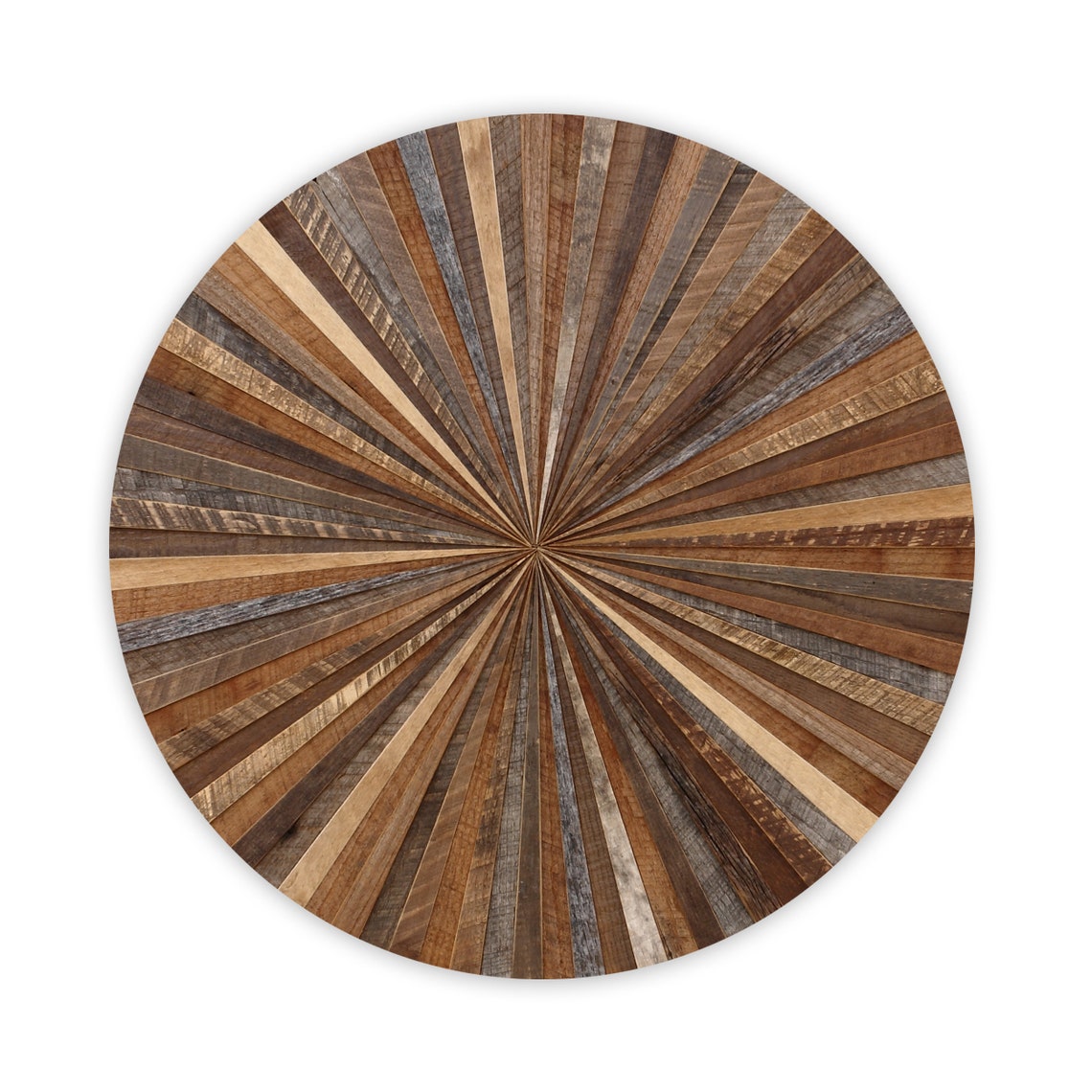 Reclaimed Wood Wall Art Round Wood Wall Art Circle Wood Art Etsy