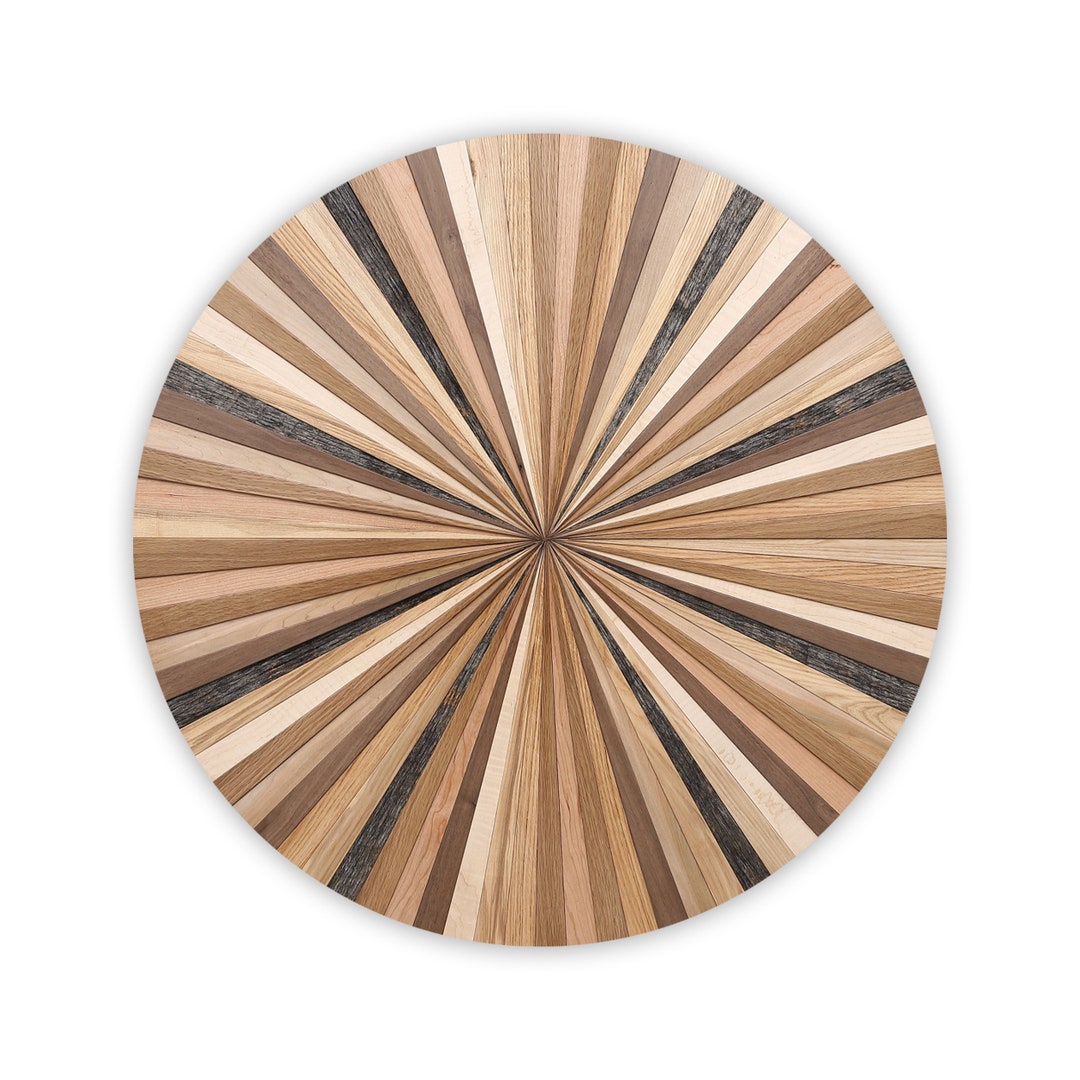 Round Wood Wall Art, Natural 3, Circle Wood Wall Art, Wooden Wall Art