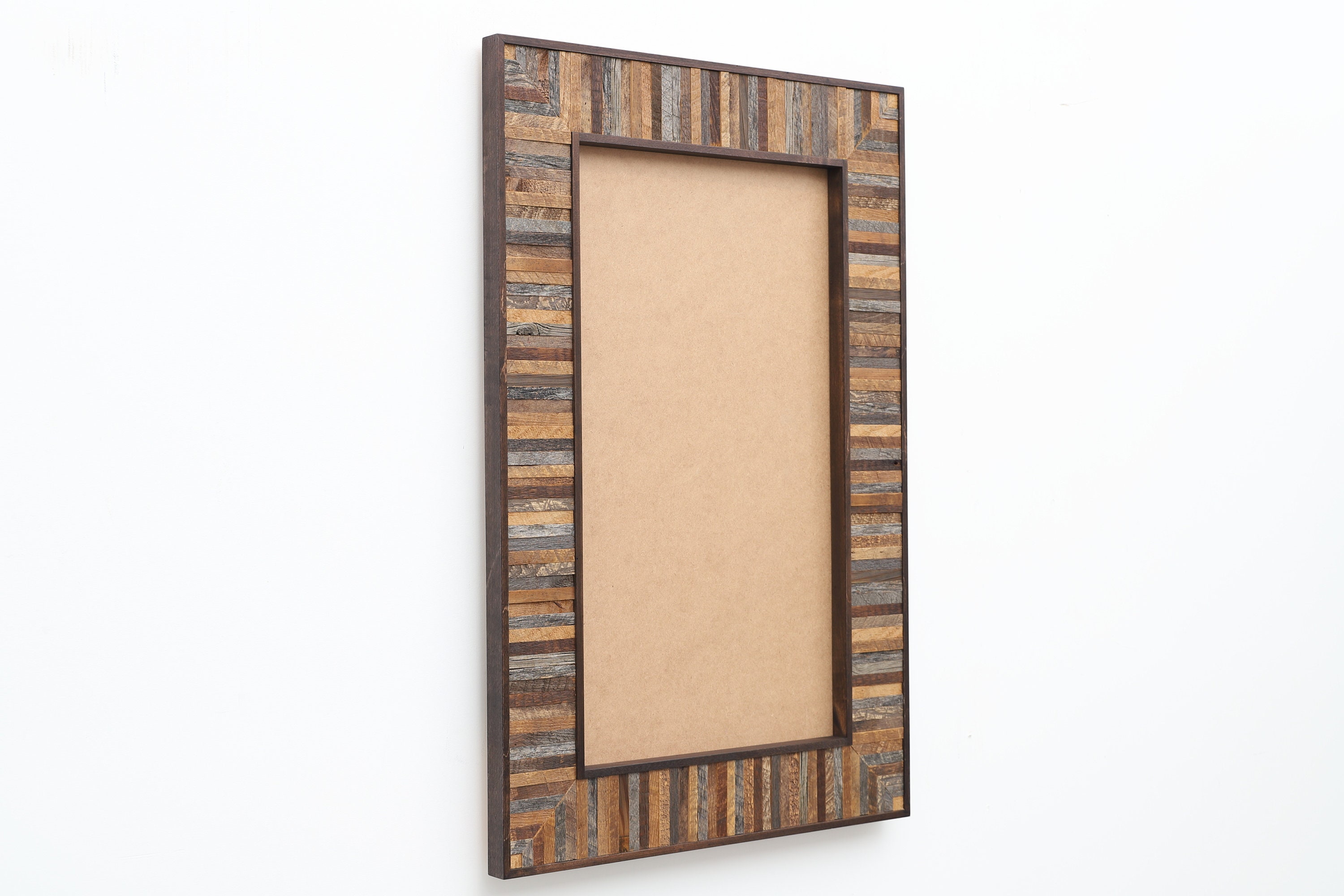 Reclaimed Wood Mirror Frame Mirror Not Included Made of Old | Etsy