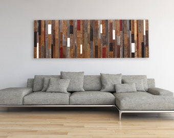 Large wood wall art made of old reclaimed barnwood, Different Sizes Available. Large wall art, wood wall sculpture