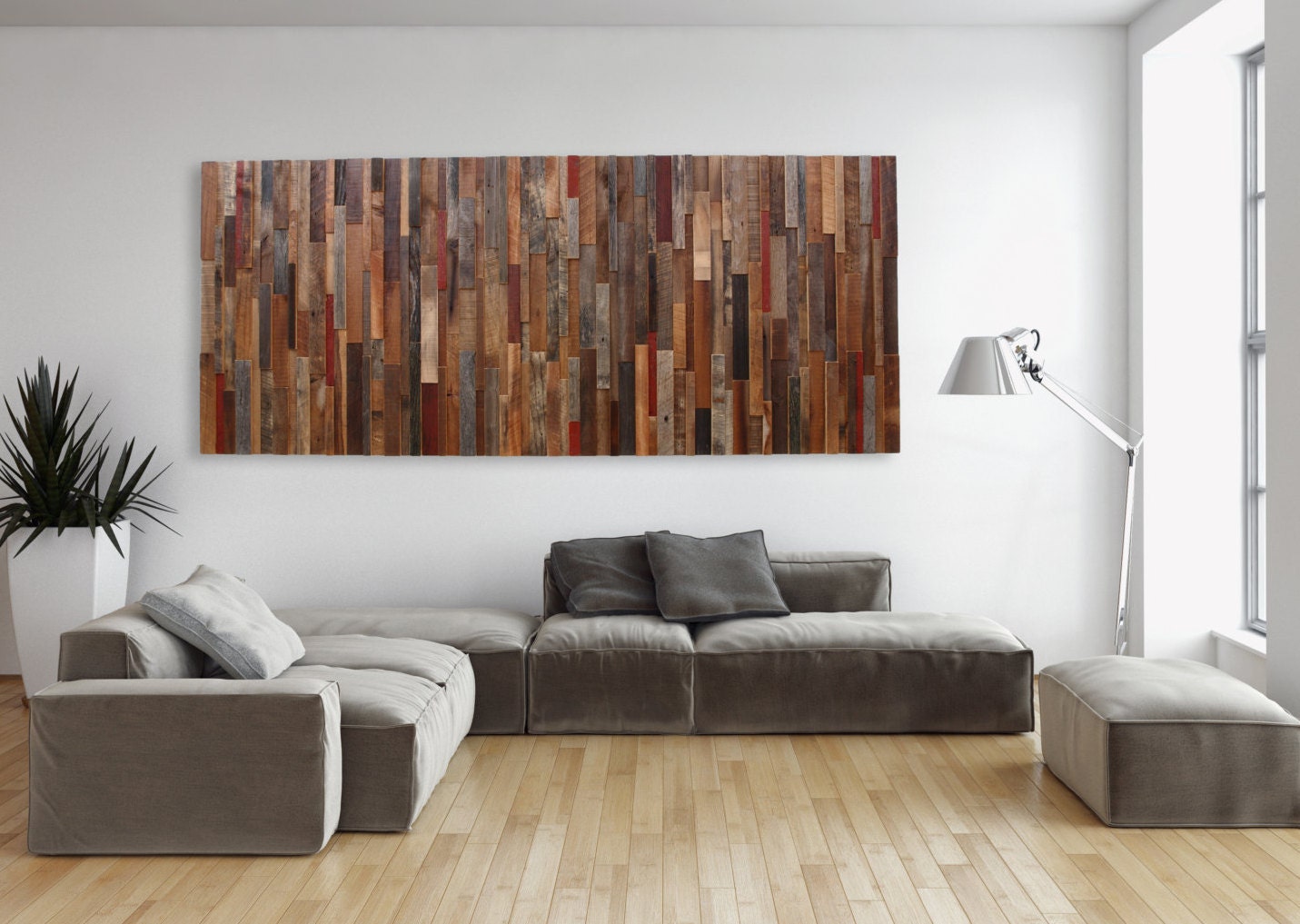 Large wood wall art made of old reclaimed barnwood different etsy