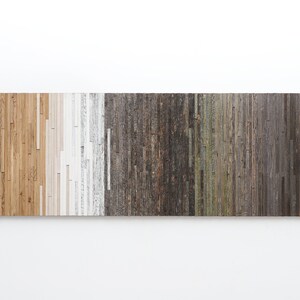 Reclaimed Wood Wall Sculpture: Abstract Gradient Art