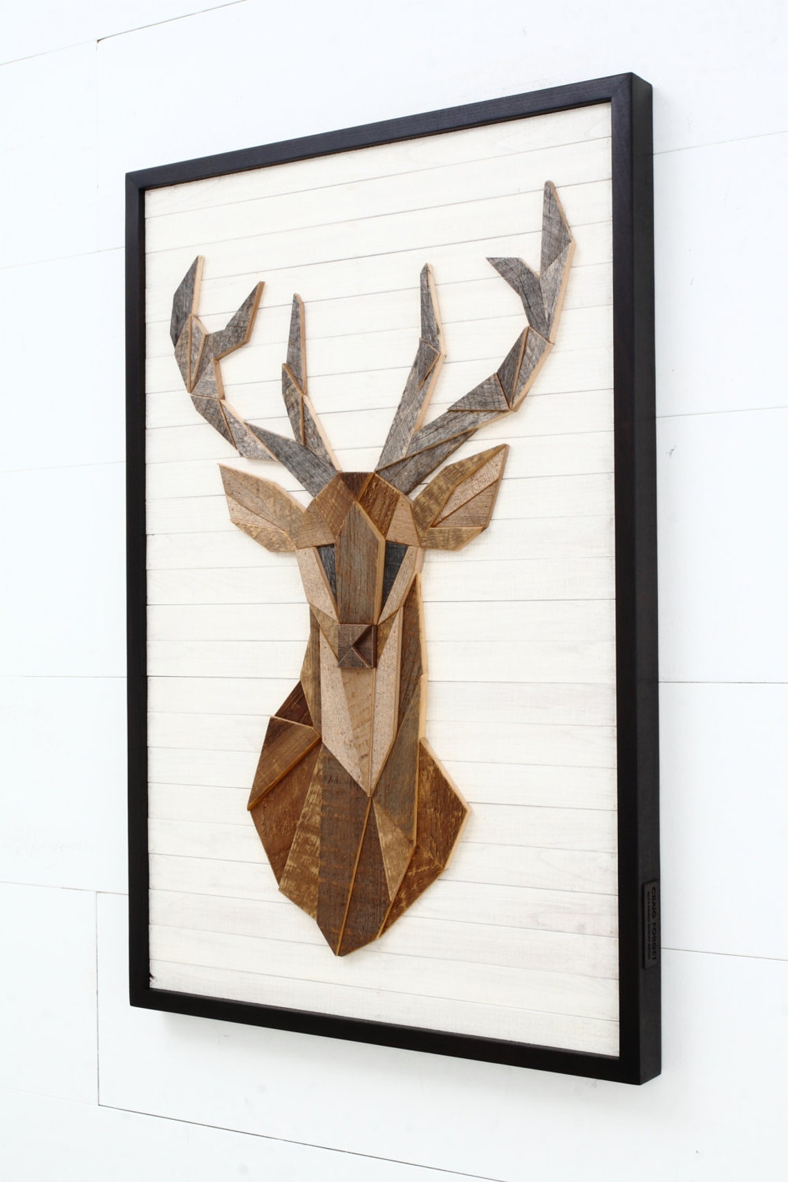 Deer Head Wall Art Wood Wall Art Reclaimed Wood Wall Art Etsy