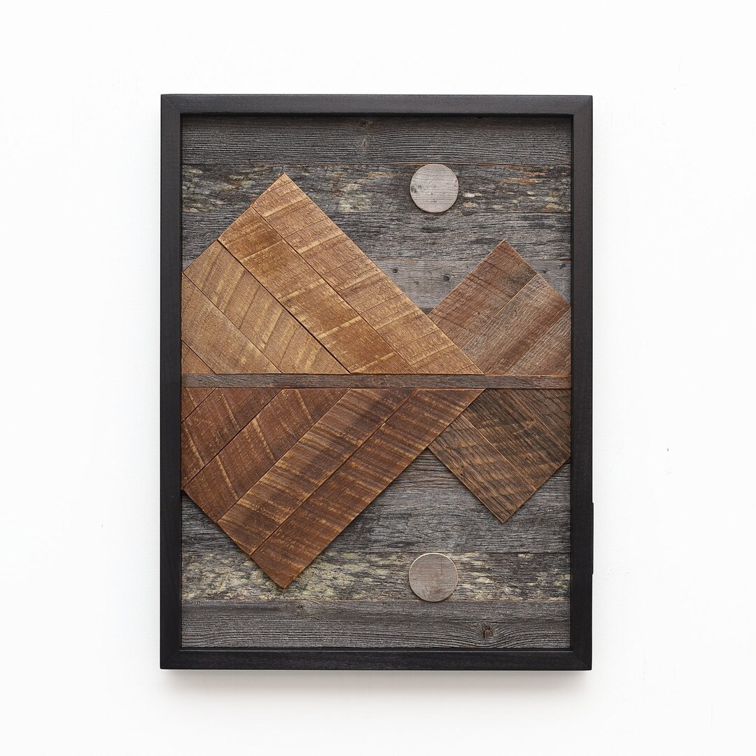 Mountain Reflection 2, Mirrored Reflection Mountainscape, Reclaimed