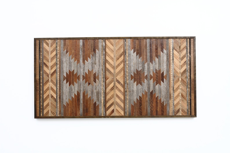 Southwest Wood Artwork Large Reclaimed Wood Wall Art Large Etsy