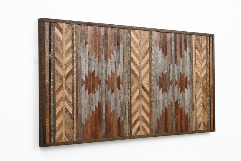 Southwest Wood Artwork Large Reclaimed Wood Wall Art Large Etsy