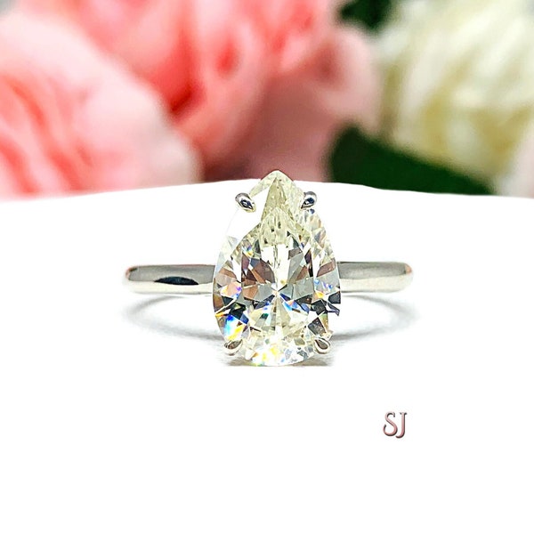 Cubic Zirconia Engagement Ring Etsy