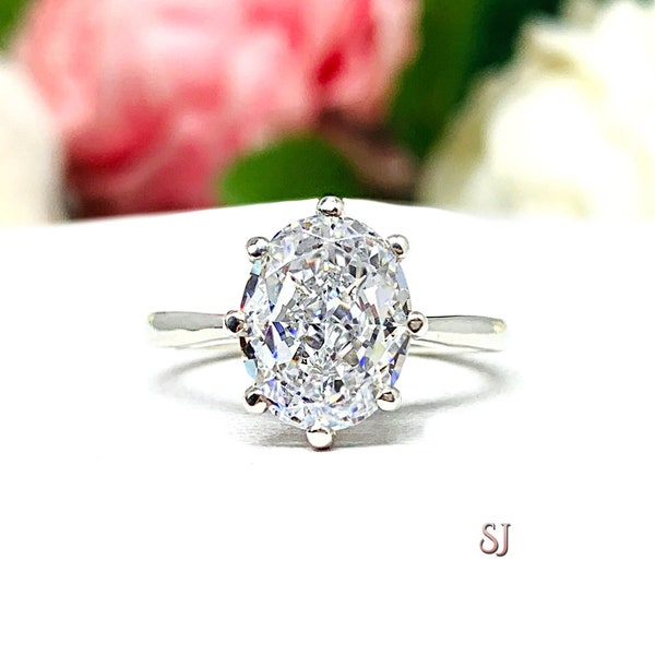 Cubic Zirconia Engagement Ring Etsy