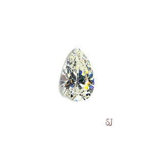 Pear Near Colorless Cubic Zirconia Loose 12x8mm (3 carats) Diamond Simulant