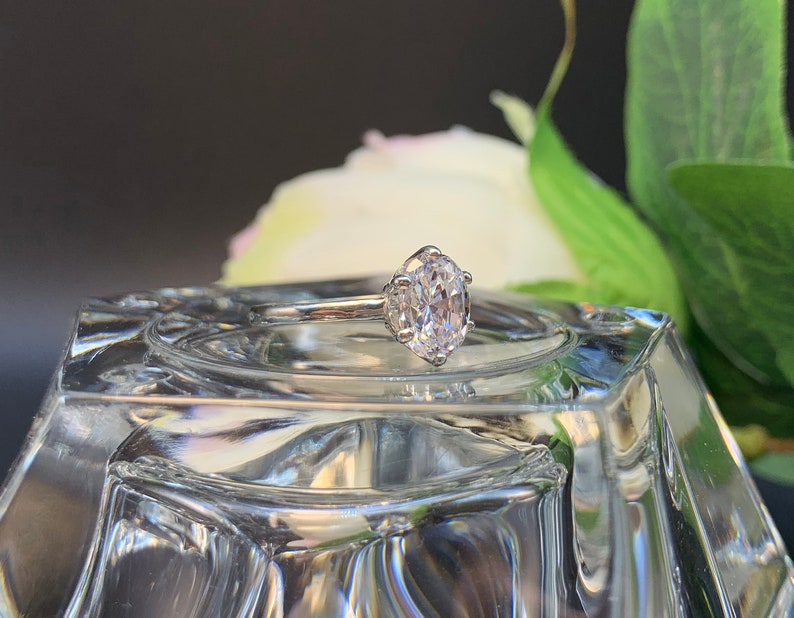Oval Cut Cubic Zirconia CZ Engagement Ring 9x7mm 2 cts Low Etsy