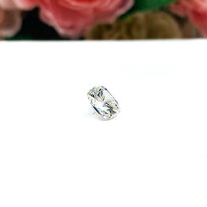 Old Mine Cut Cubic Zirconia Loose Stone • 7.5mm (2 carats) Near‑Colorless Diamond Simulant image 2