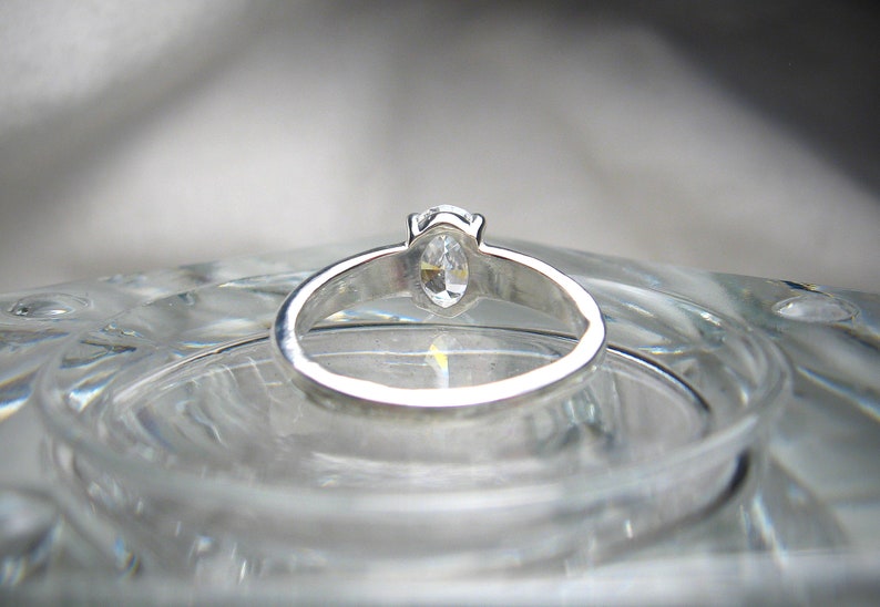 Oval Cut Cubic Zirconia CZ Engagement Ring 7x5mm .75 carat Etsy