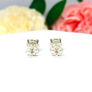 Light Yellow Old European Cut Cubic Zirconia Basket Stud Earrings image 5