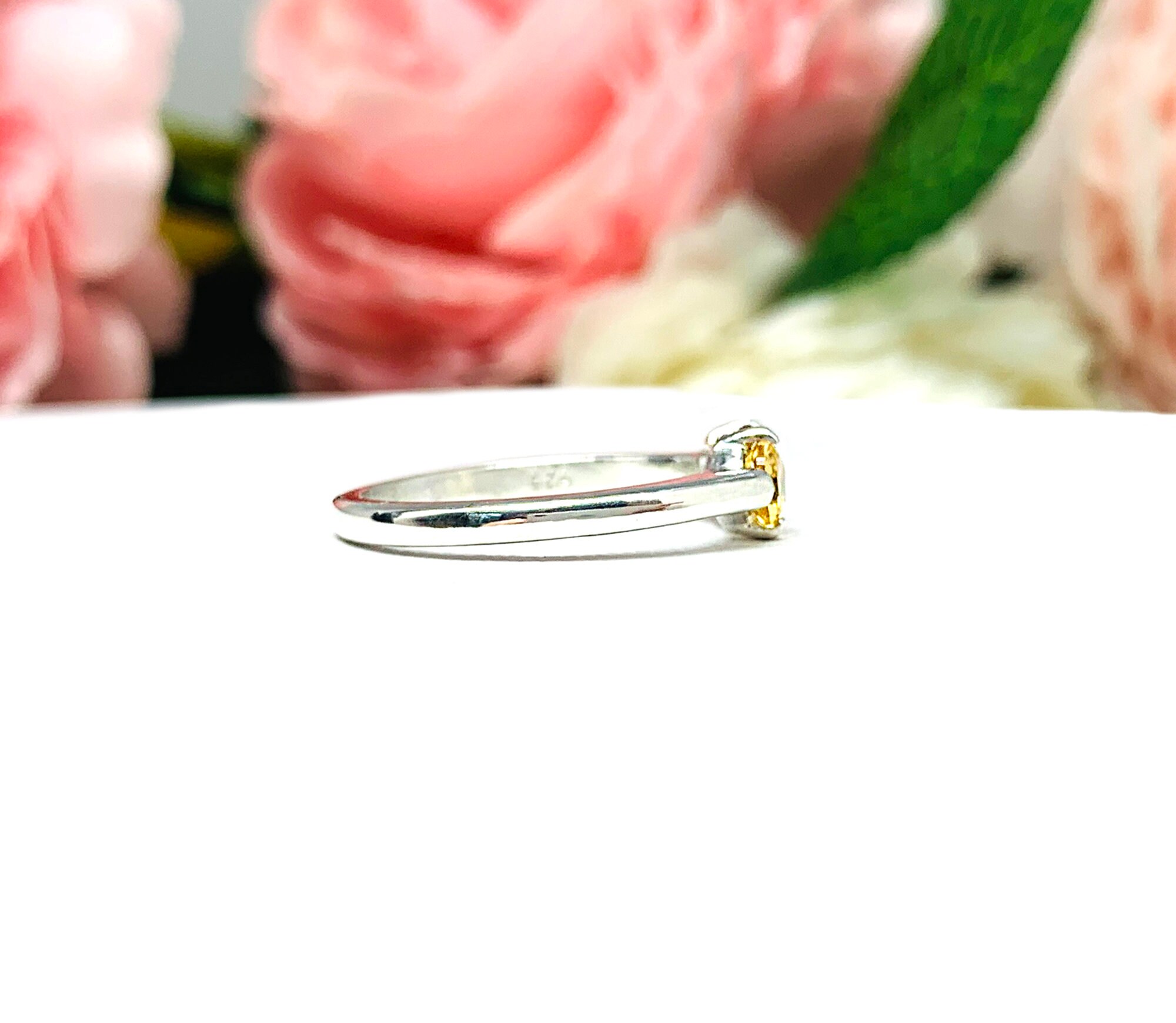 Buy Sterling Silver 2 Stone Mother's Ring - 4mm Round