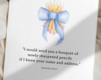 Bouquet of Sharpened Pencils You've Got Mail Wall Art | Shopgirl | Watercolor | Shop Around the Corner | Pencil Bouquet Giclee Print Art